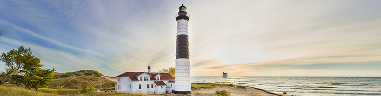 Big Sable Point Lighthouse on Lake Michigan, Mason County, Ludington, MI
