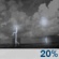 Wednesday Night: Slight Chance Showers And Thunderstorms